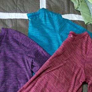 St. John's Bay Women's V-Neck Sweaters - Purple, Teal, and Pink